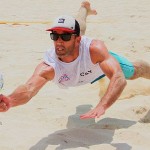 Beach volleyball being served up in April