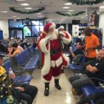 Travellers get holiday cheer at airport