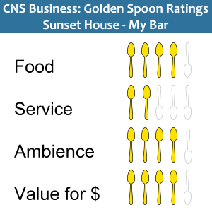 golden spoons ratings Sunset House My Bar
